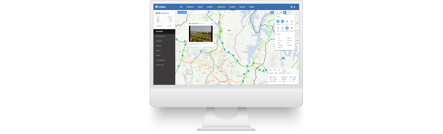 ezMap 소개 목업 이미지